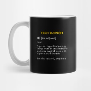Tech Support Definition Funny Computer Geek Mug